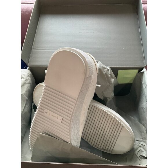 ALLSAINTS Trish Leather Sneakers in Chalk White 37 7 New with box Womens Kicks - Picture 12 of 15
